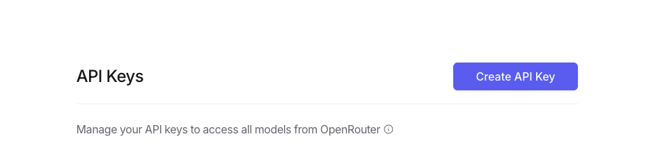OpenRouter API Keys Page