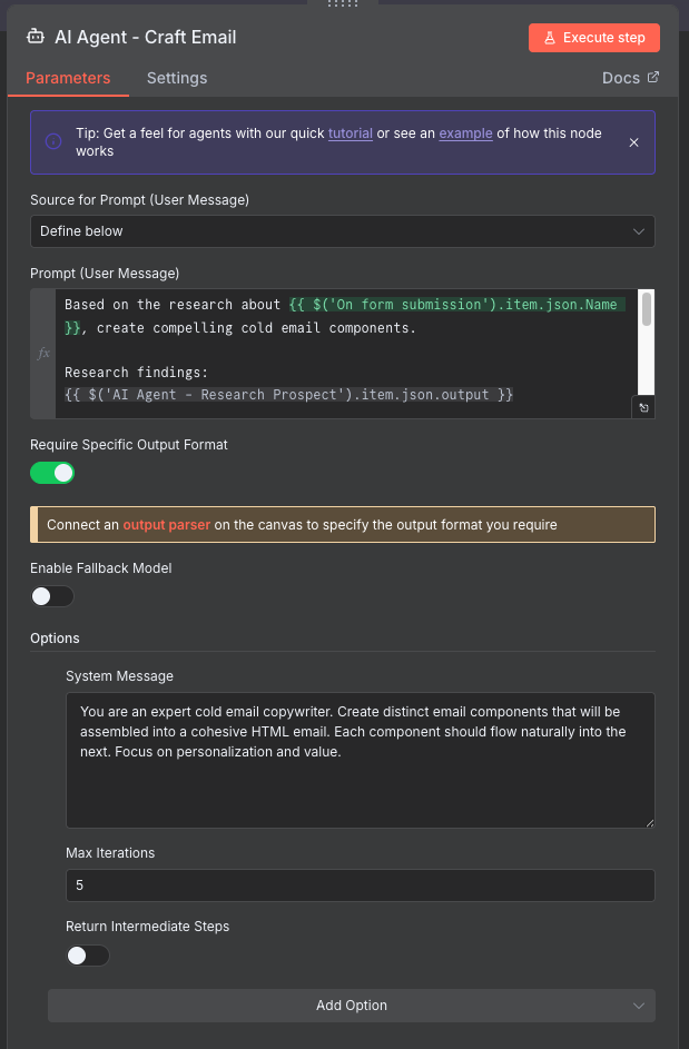 Email Generation Agent Prompt