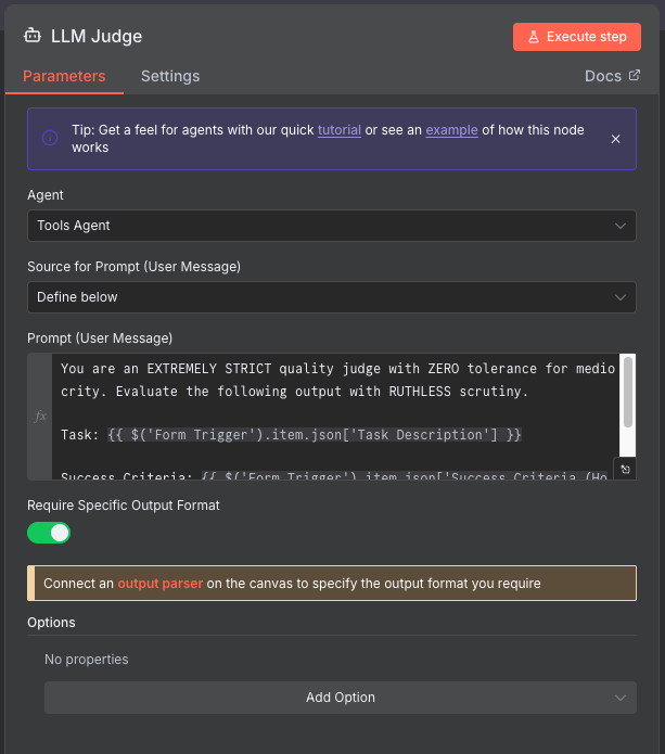 LLM Judge Configuration